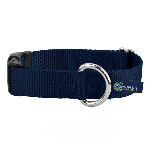 2 Hounds Design 5/8″ and 1″ Navy Blue Nylon Dog Collar - Angler's Pro Tackle & Outdoors