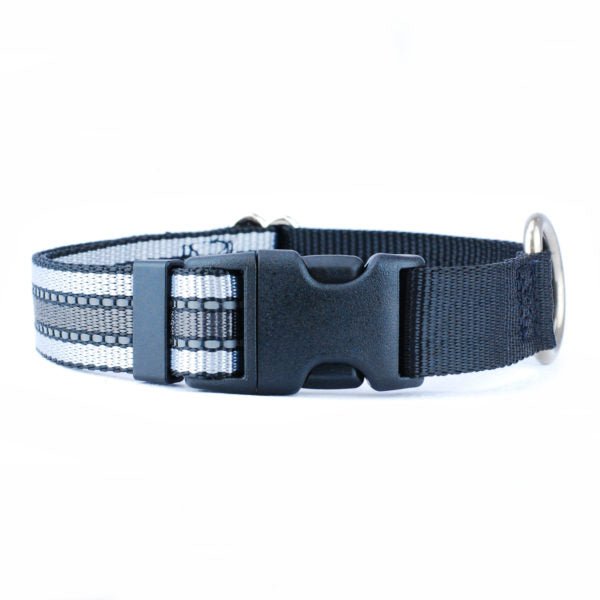 2 Hounds Design 5/8″ and 1″ Reflective Black Nylon Dog Collar - Angler's Pro Tackle & Outdoors