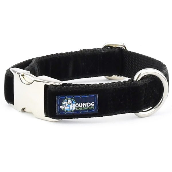 2 Hounds Design Black Velvet Essential Martingale Dog Collar - Angler's Pro Tackle & Outdoors