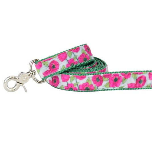 2 Hounds Design Bold Poppies Velvet Dog Leash - Angler's Pro Tackle & Outdoors