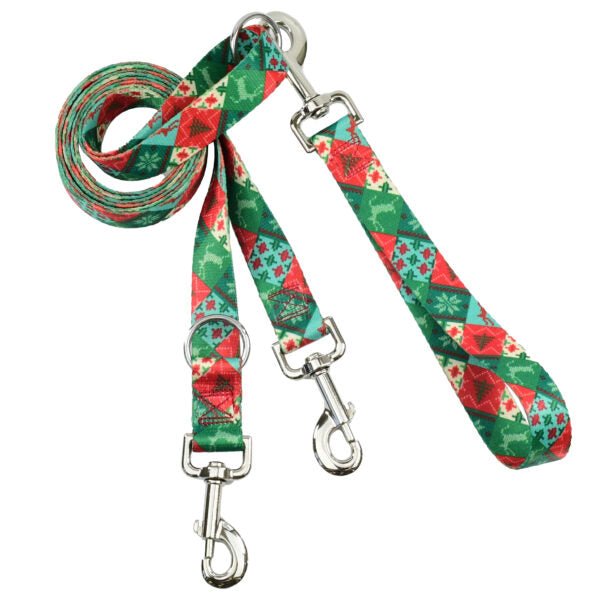 2 Hounds Design Christmas Patchwork Double Connection Leash – EarthStyle - Angler's Pro Tackle & Outdoors