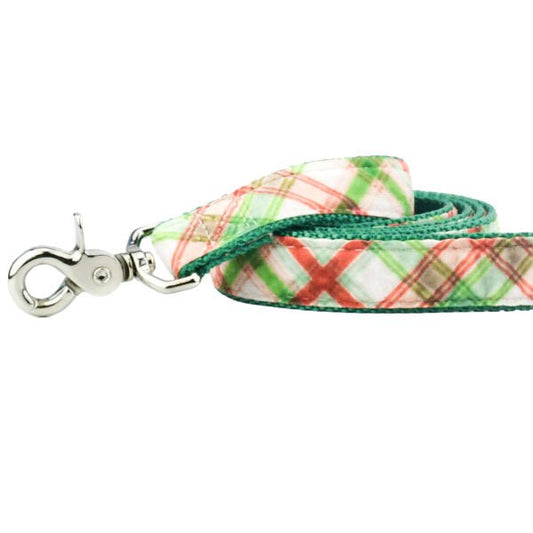 2 Hounds Design Christmas Plaid Cream Velvet Dog Leash (1″ Only) - Angler's Pro Tackle & Outdoors