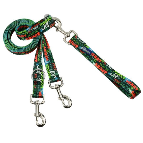 2 Hounds Design Holiday Graffiti Double Connection Leash – EarthStyle - Angler's Pro Tackle & Outdoors