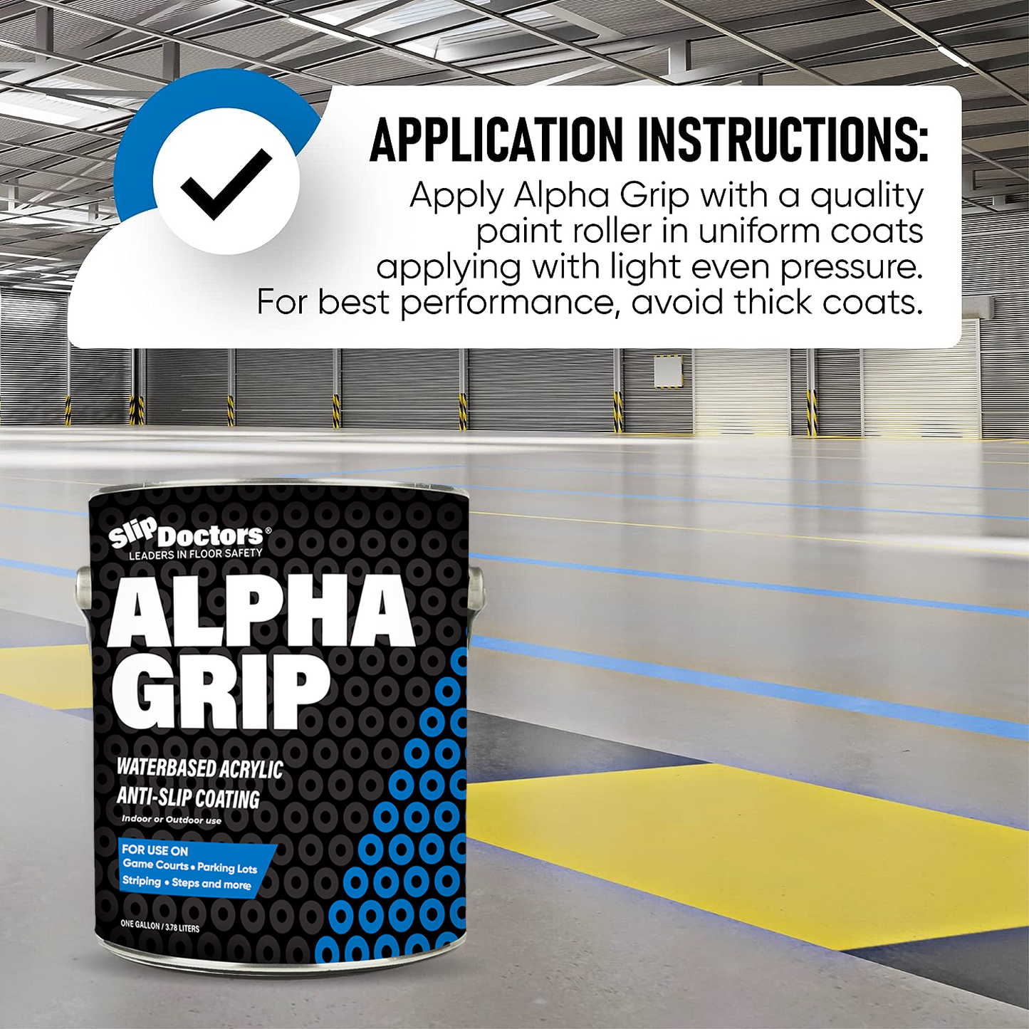 SlipDoctors Alpha Grip Non-Slip Stripe and Athletic Court Paint