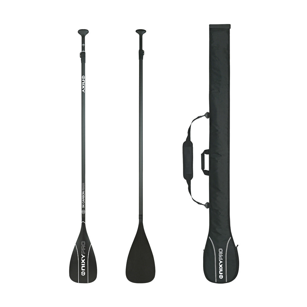 NIXY 2-Piece Adjustable 100% 3K Carbon Fiber SUP Pro Paddle