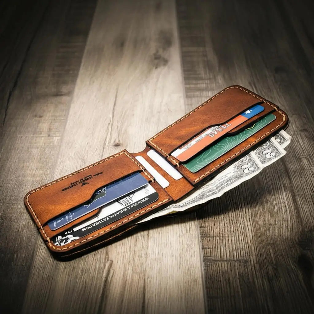 Bull Sheath Leather Rio Grande Bifold Wallet