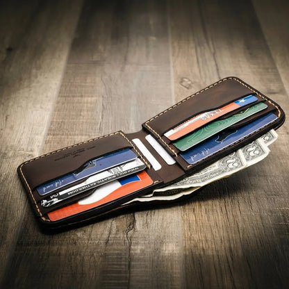 Bull Sheath Leather Big Bend Bifold Wallet