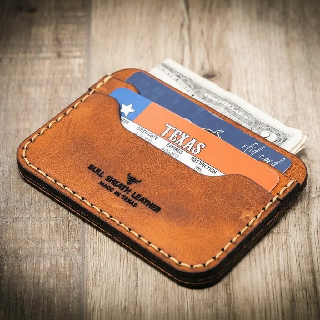 Bull Sheath Leather Pflugerville Card Wallet