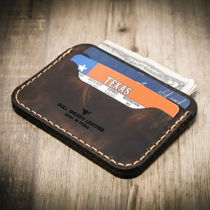 Bull Sheath Leather Pflugerville Card Wallet