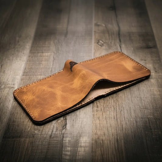 Bull Sheath Leather Big Bend Bifold Wallet