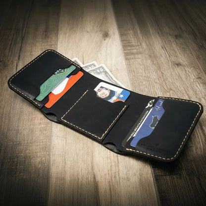 Bull Sheath Leather The Trinity Trifold Wallet