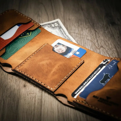 Bull Sheath Leather The Trinity Trifold Wallet