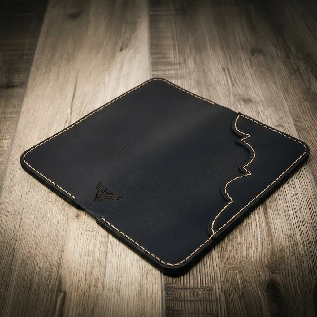 Bull Sheath Leather Western Long Wallet