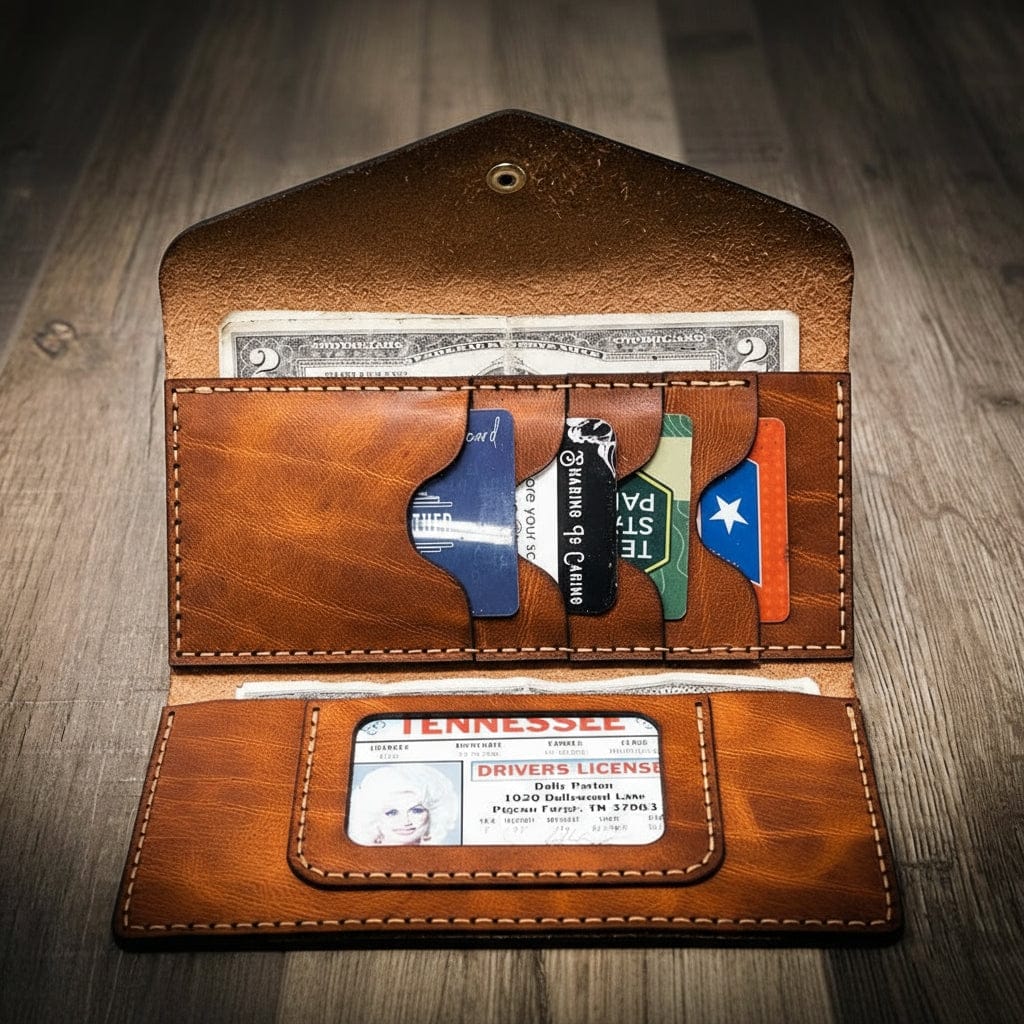 Bull Sheath Leather Sugar Land Clutch Wallet