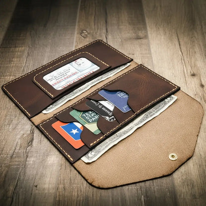 Bull Sheath Leather Sugar Land Clutch Wallet