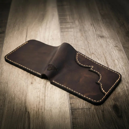 Bull Sheath Leather Western Bifold Wallet