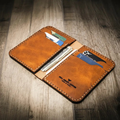 Bull Sheath Leather Western Vertical Wallet