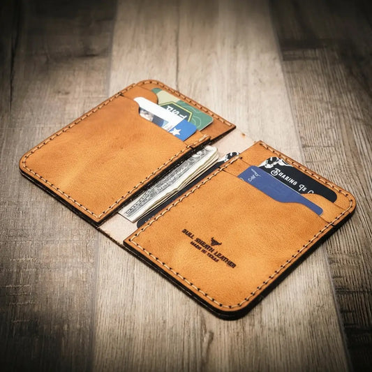 Bull Sheath Leather Western Vertical Wallet