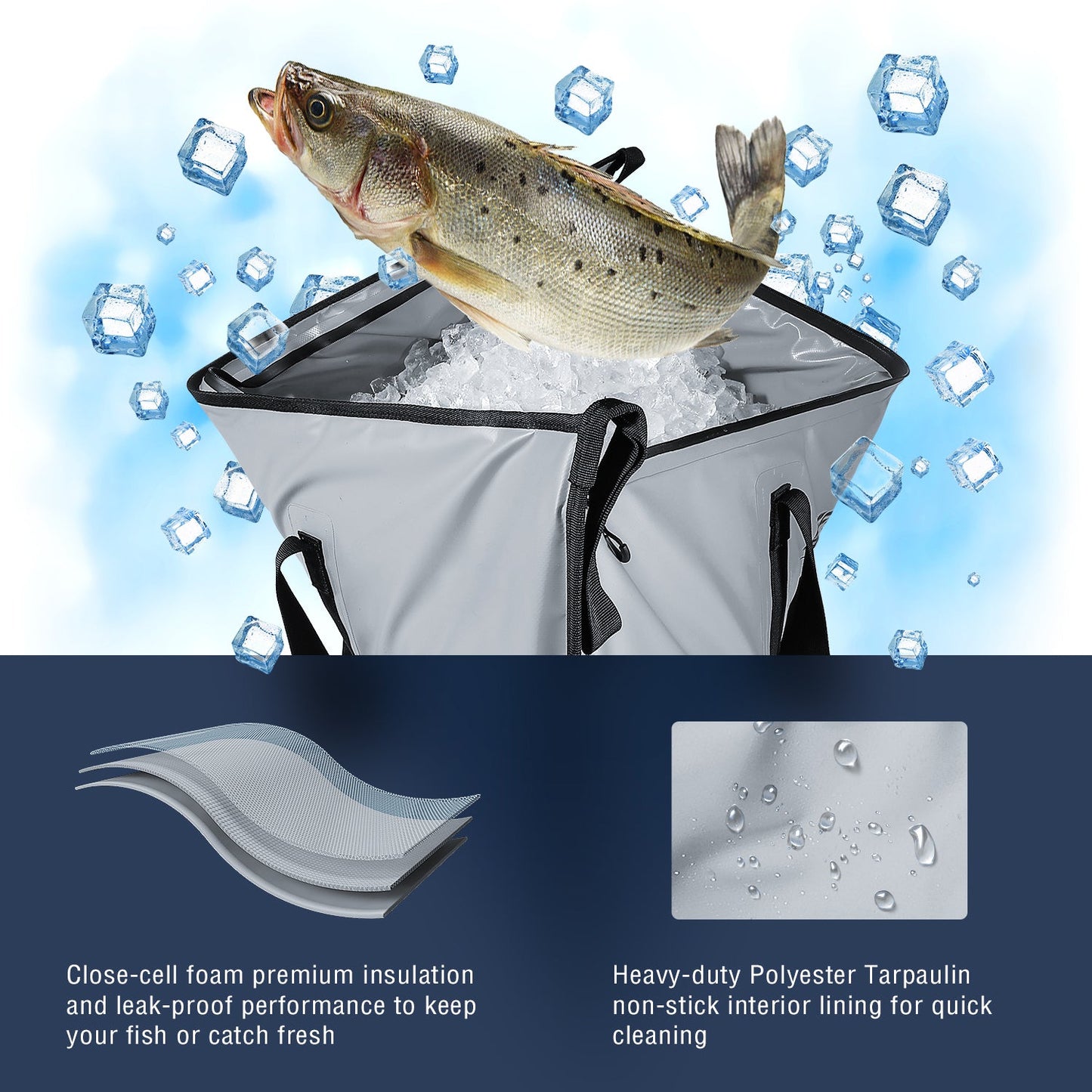 Buffalo Gear 20''Fish Cooler Bag For Fish Bait