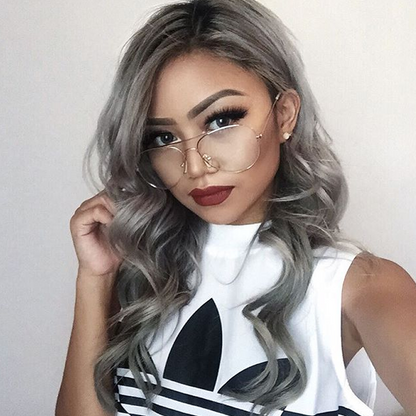 zeroUV Retro Full Metal Aviator Sunglasses With Clear Lenses Glasses 9591