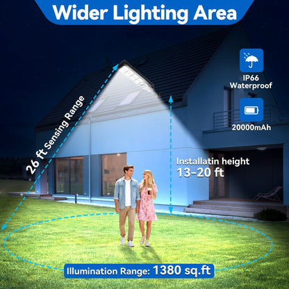 Langy Solar Lights 4 pack 200W solar street lights 25000 lumens