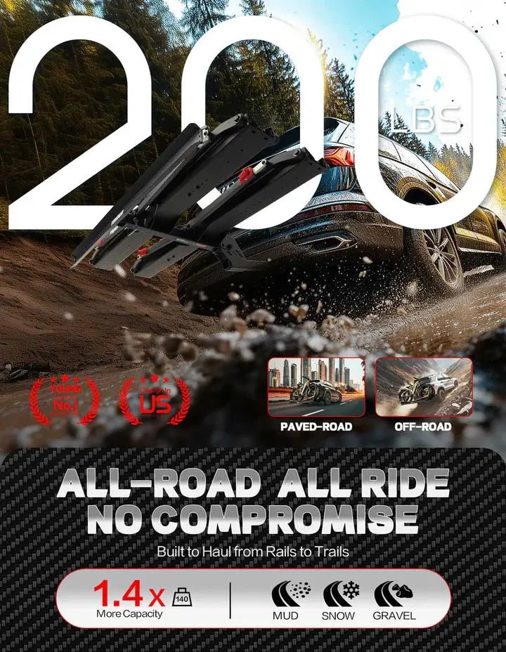 200lbs Capacity Tire - Clamp E - bike Rack with Ramp - Angler's Pro Tackle & Outdoors