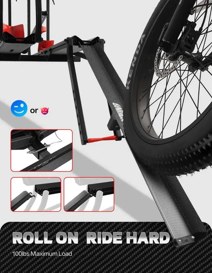 200lbs Capacity Tire - Clamp E - bike Rack with Ramp - Angler's Pro Tackle & Outdoors