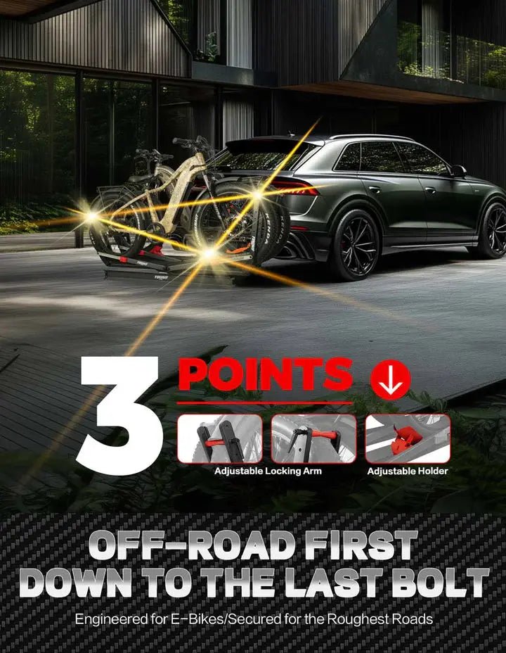 200lbs Capacity Tire - Clamp E - bike Rack with Ramp - Angler's Pro Tackle & Outdoors