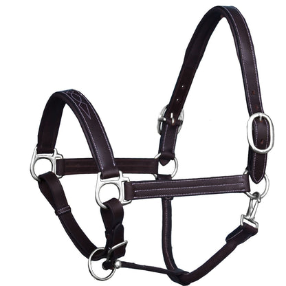 Bridles & Reins ExionPro Triple Stitched Halter - Brass Nickel Hardware