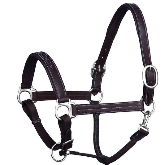 Bridles & Reins ExionPro Triple Stitched Halter - Brass Nickel Hardware