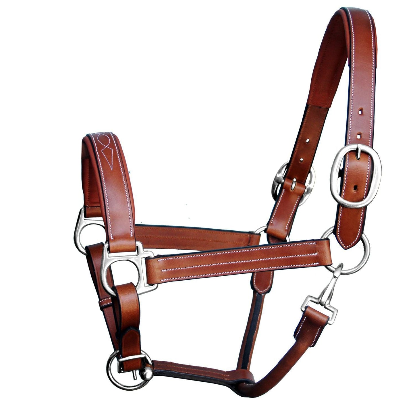 Bridles & Reins ExionPro Triple Stitched Halter - Brass Nickel Hardware