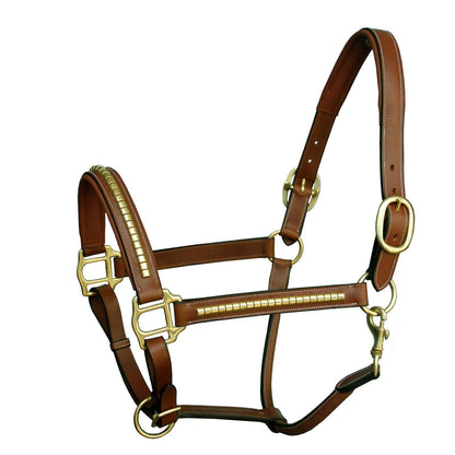Bridles & Reins ExionPro Clincher Halter - Brass Hardware