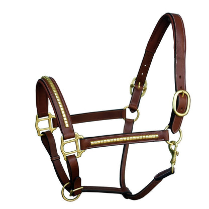 Bridles & Reins ExionPro Clincher Halter - Brass Hardware