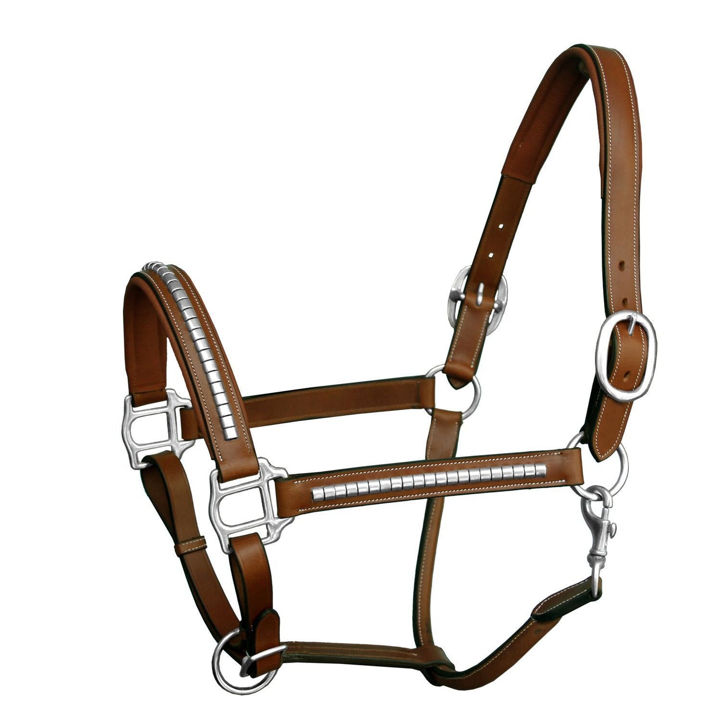 Bridles & Reins ExionPro Clincher Halter - Brass Nickel Hardware
