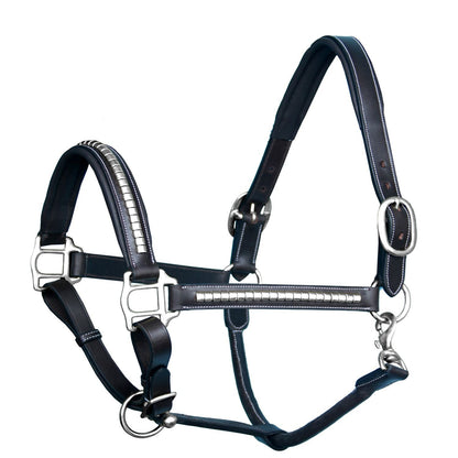Bridles & Reins ExionPro Clincher Halter - Brass Nickel Hardware
