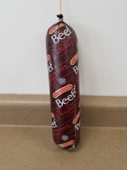 Mousehouse Cheesehaus 1.5 lb Summer Sausage, Hand Tied Old Wisc., Plain