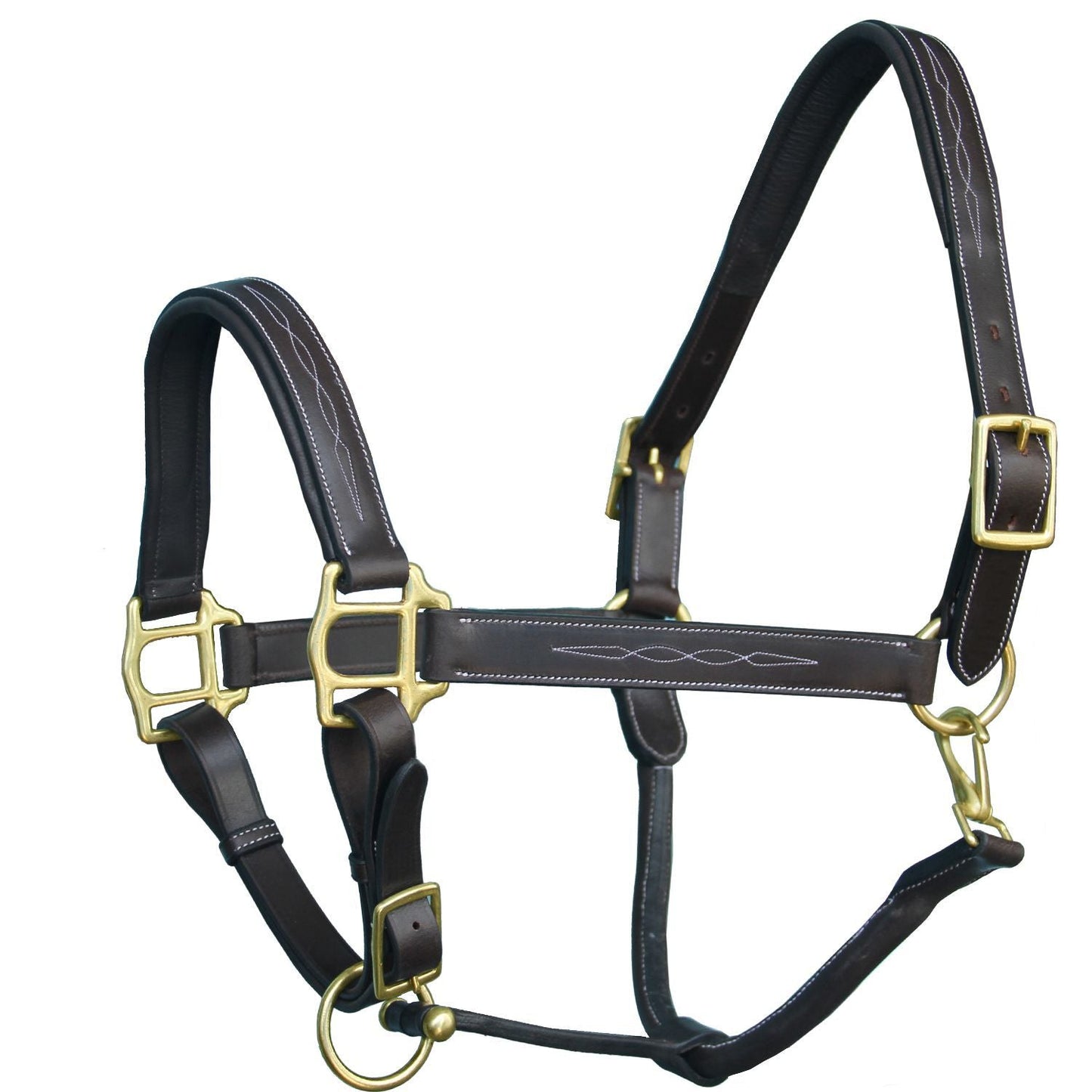Bridles & Reins ExionPro Fancy Stitched Halter - Brass Hardware