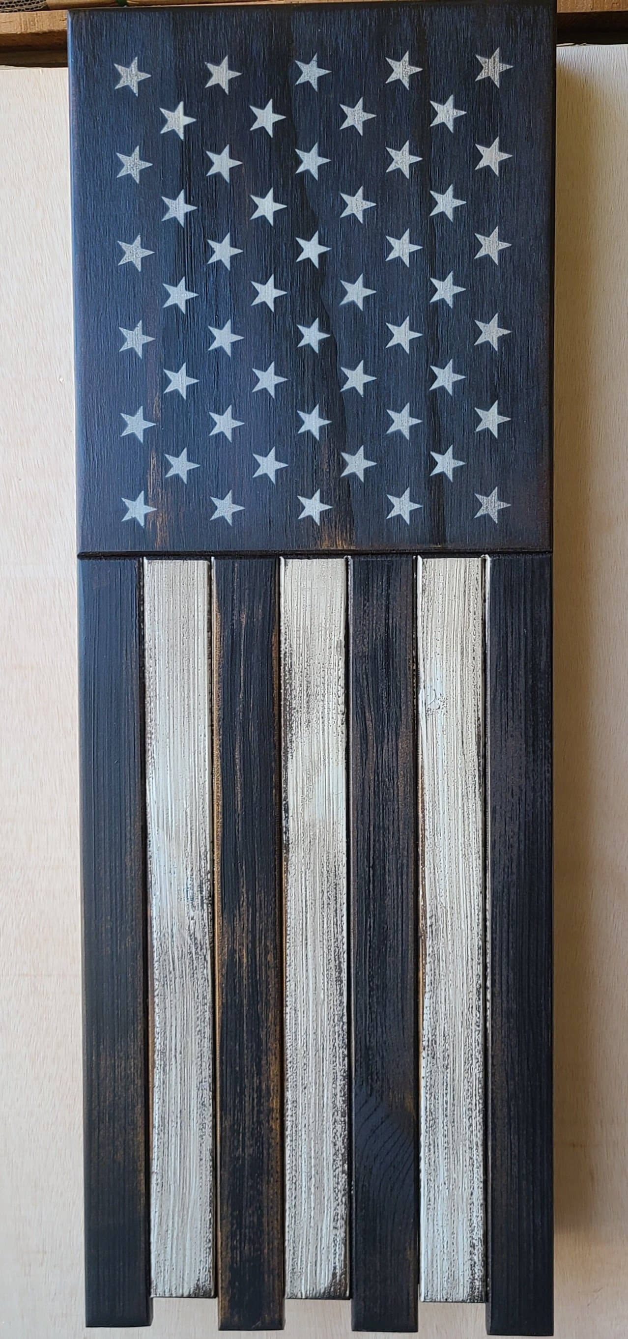 Liberty Home Concealment Long Slim “Half” American Flag Wooden Gun Storage Case