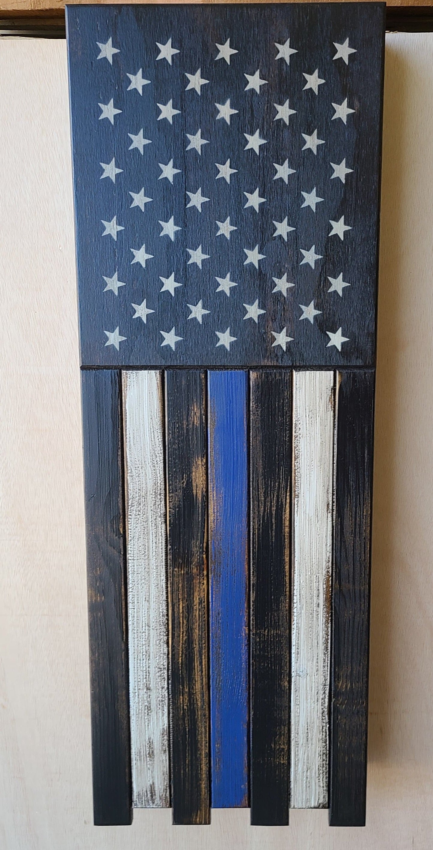 Liberty Home Concealment Long Slim “Half” American Flag Wooden Gun Storage Case