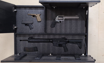 Liberty Home Concealment Deluxe 3 Compartment Gun Concealment Case (Hybrid American Flag Designs)