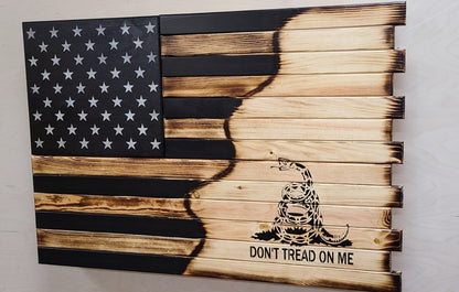 Liberty Home Concealment Premium 2 Compartment Gun Case - Half Flag & Half Logo Designs