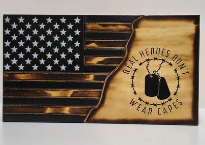 Liberty Home Concealment Hero's Don't Wear Capes Concealment Flag
