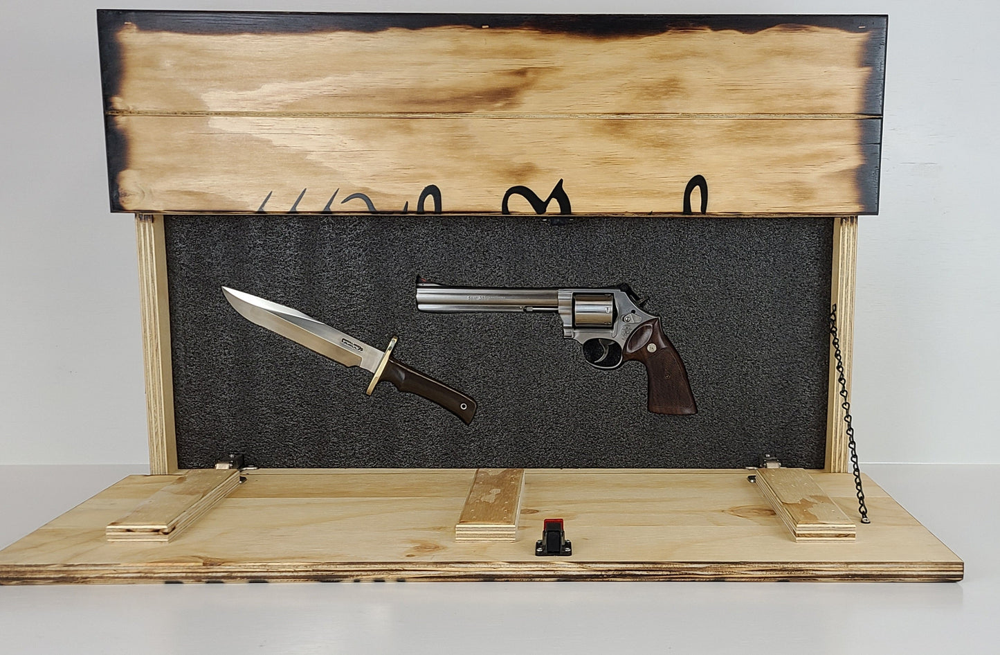 Liberty Home Concealment "We The People" Hidden Gun Storage Sign Charred