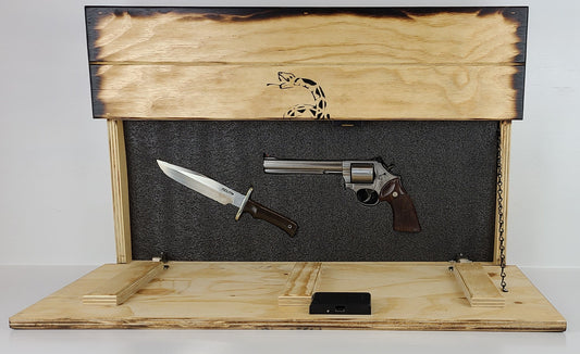 Liberty Home Concealment "Don't Tread on Me" Hidden Gun Storage sign  Charred Finish