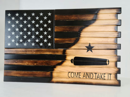 Liberty Home Concealment Deluxe 3 Compartment Gun Concealment Case (Hybrid American Flag Designs)