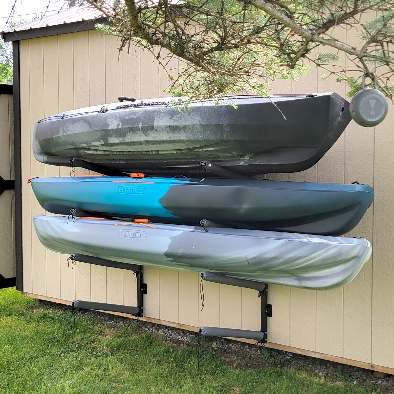 Kayak Rack 4-Pack Wall Mount Kayak Storage Racks Heavy Duty