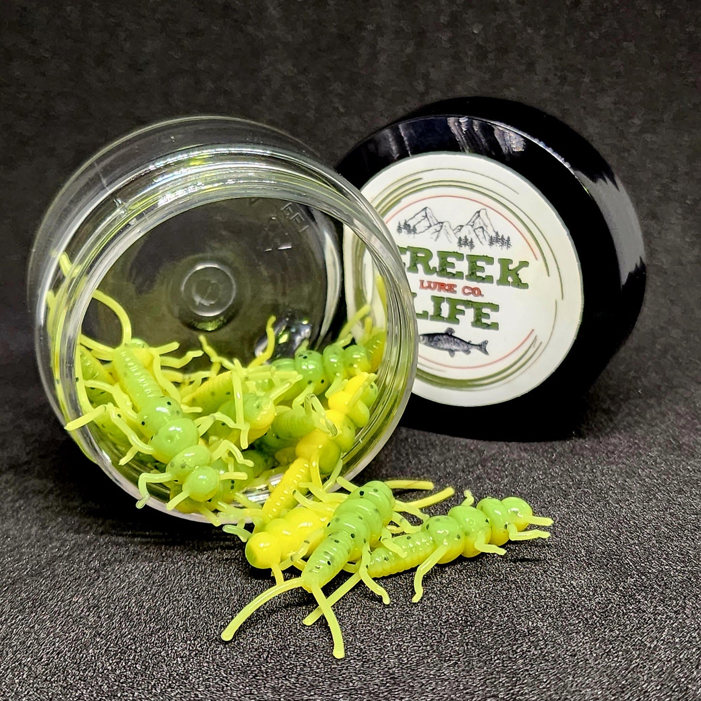 Creek Life Lures Jar of 1.4" Inch Micro Stonefly "The Appalachian Stoner"