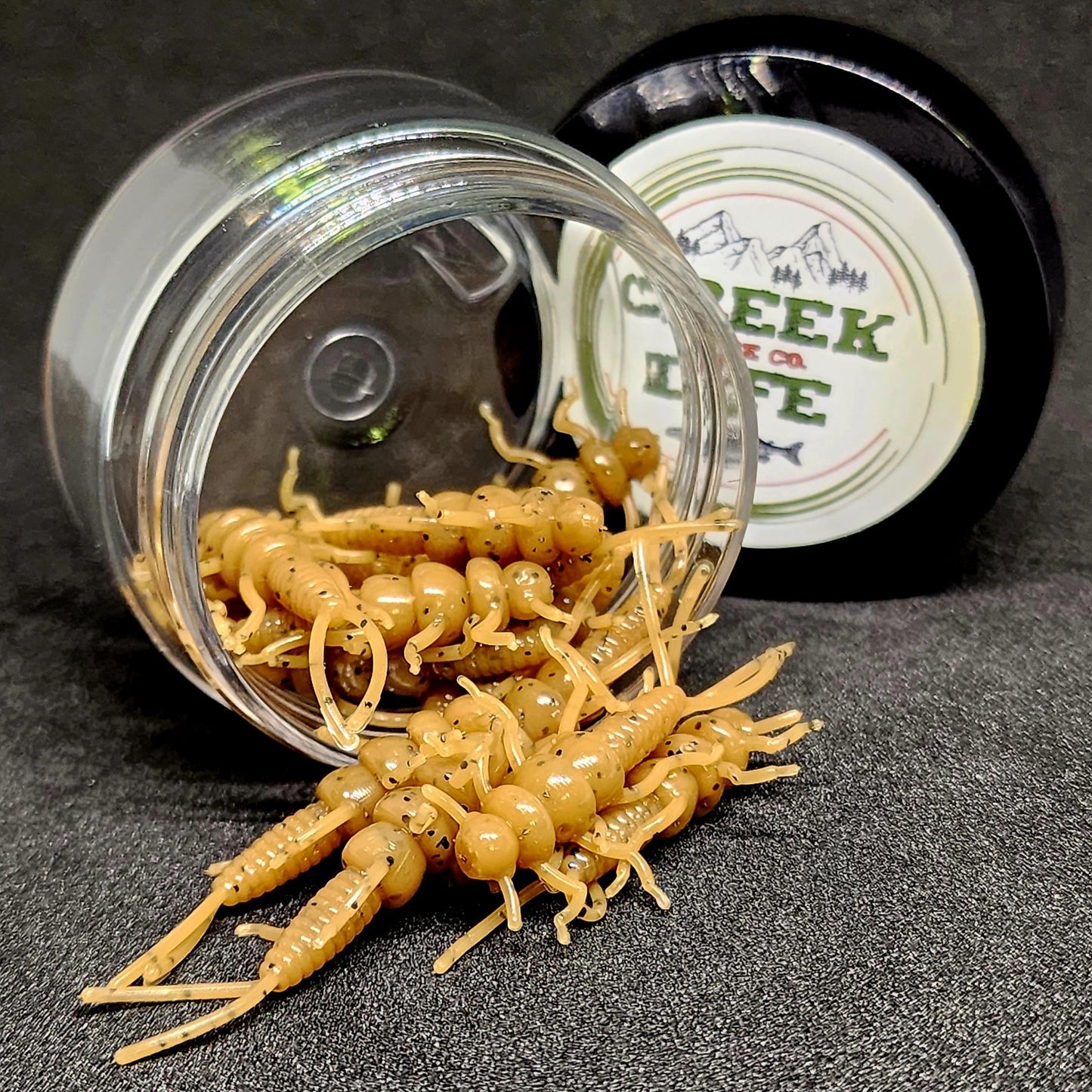 Creek Life Lures Jar of 1.4" Inch Micro Stonefly "The Appalachian Stoner"