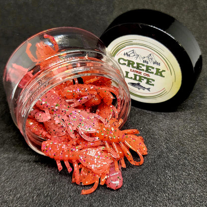 Creek Life Lures Jar of 1.3" Micro Creature Bait "The Anaconda Beaver"