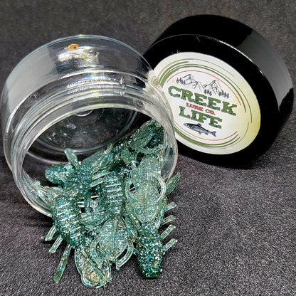 Creek Life Lures Jar of 1.3" Micro Creature Bait "The Anaconda Beaver"